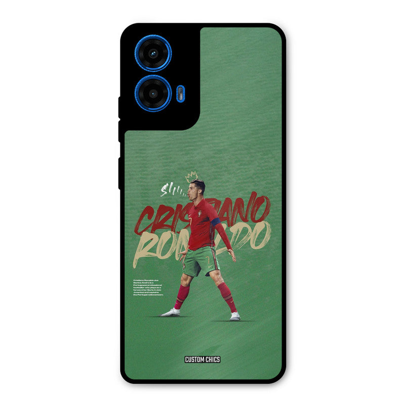 Green CR7 Star Moto G45 Mobile Back Cover - Sports PrintShield Case