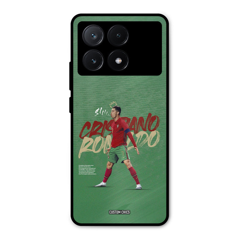 Green CR7 Star Poco X6 Pro Mobile Back Cover - Sports PrintShield Case