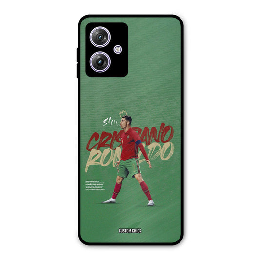 Green CR7 Star Moto G54 Mobile Back Cover - Sports PrintShield Case