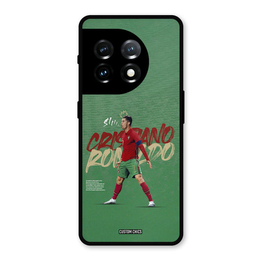 Green CR7 Star OnePlus 11 Mobile Back Cover - Sports PrintShield Case