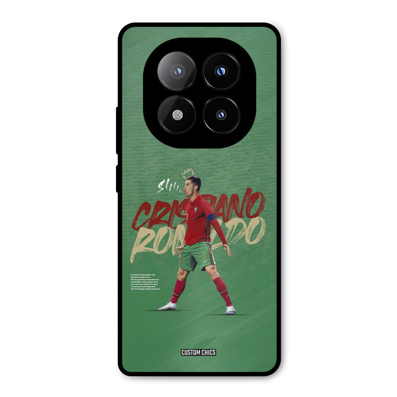 Green CR7 Star Redmi Note 14 Pro Plus 5G Mobile Back Cover - Sports PrintShield Case