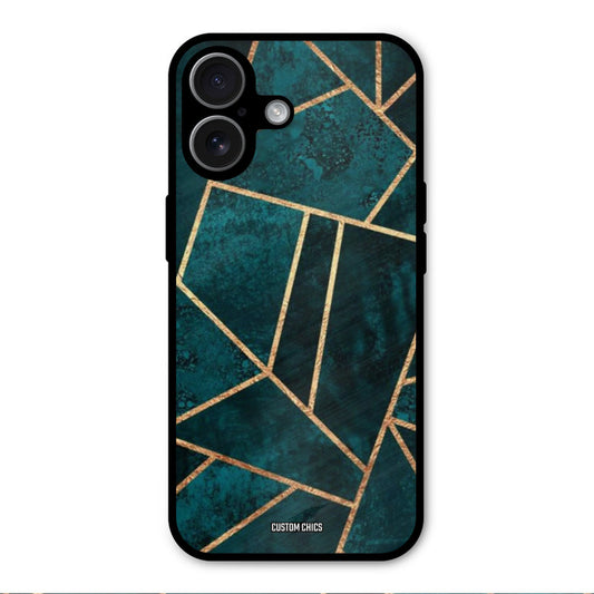 Green Gold Angle iPhone 17 Mobile Back Cover - Aesthetic PrintShield Case