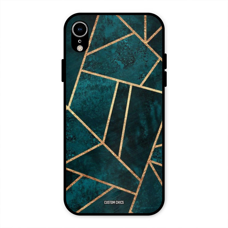 Green Gold Angle iPhone XR Mobile Back Cover - Aesthetic PrintShield Case