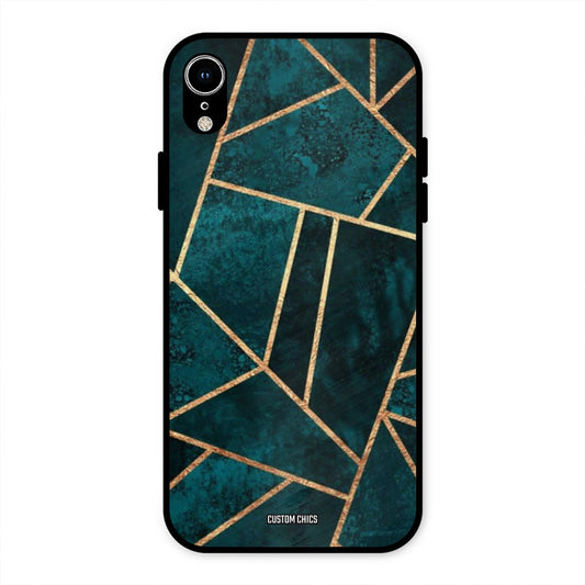 Green Gold Angle iPhone XR Mobile Back Cover - Aesthetic PrintShield Case