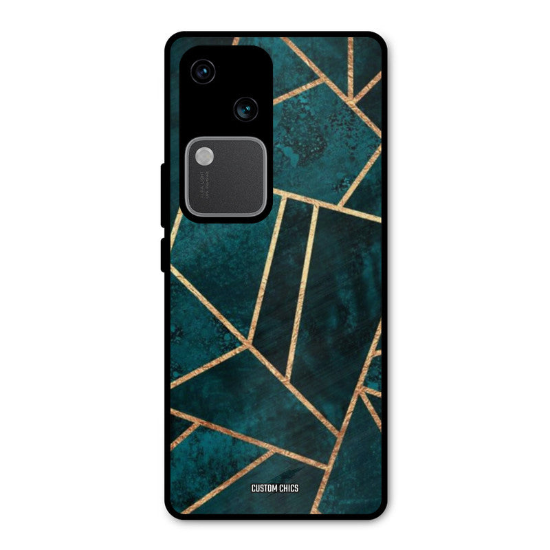 Green Gold Angle Vivo V30 Mobile Back Cover - Aesthetic PrintShield Case