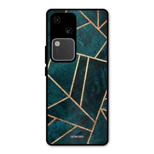 Green Gold Angle Vivo V30 Mobile Back Cover - Aesthetic PrintShield Case