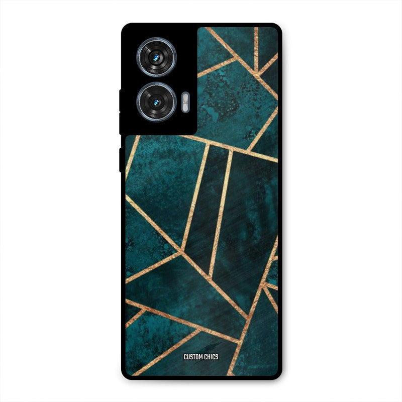 Green Gold Angle Moto G96 Mobile Back Cover - Aesthetic PrintShield Case