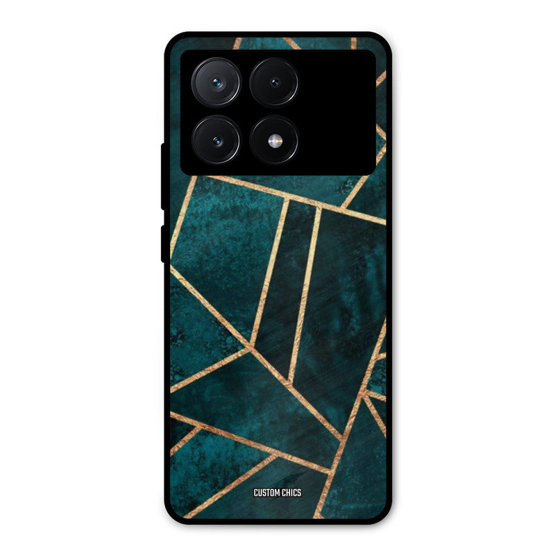 Green Gold Angle Poco X6 Pro Mobile Back Cover - Aesthetic PrintShield Case