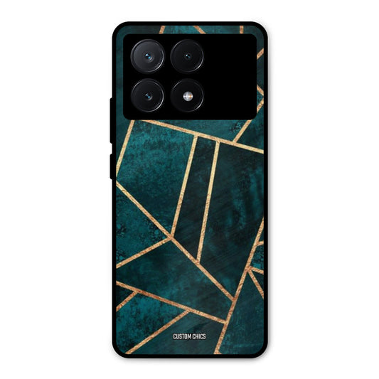 Green Gold Angle Poco X6 Pro Mobile Back Cover - Aesthetic PrintShield Case