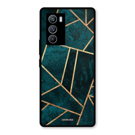 Green Gold Angle iQOO 9SE Mobile Back Cover - Aesthetic PrintShield Case