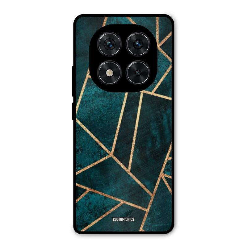 Green Gold Angle Redmi Note 14 Pro Mobile Back Cover - Aesthetic PrintShield Case
