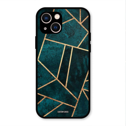 Green Gold Angle iPhone 13 Mobile Back Cover - Aesthetic PrintShield Case