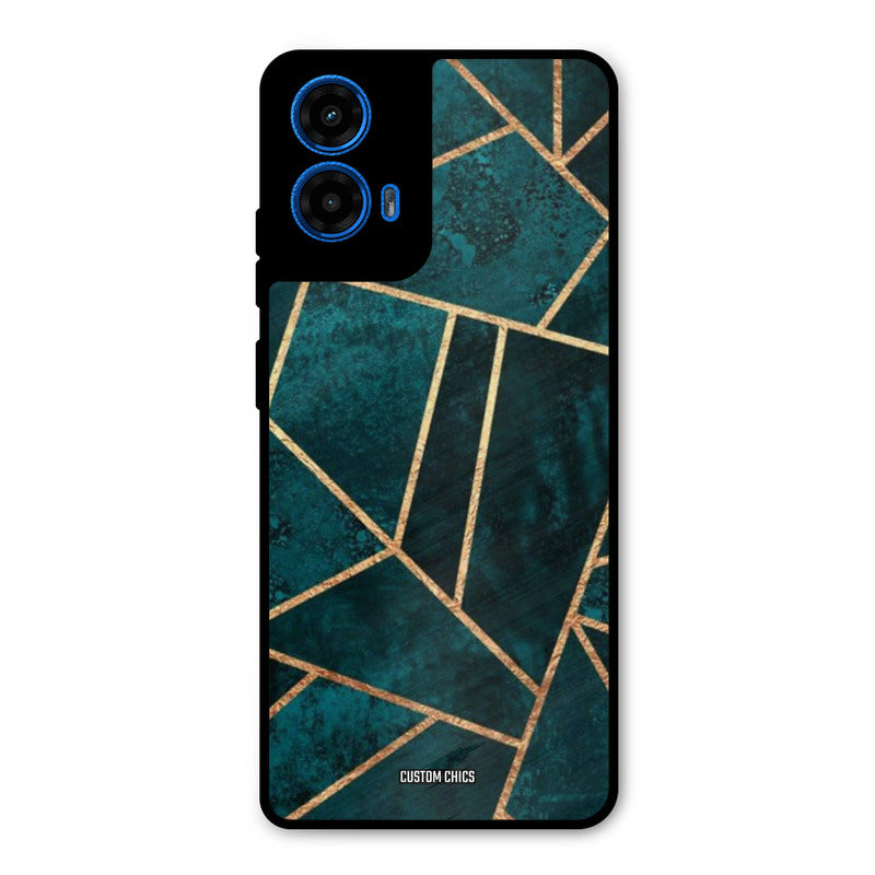 Green Gold Angle Moto G45 Mobile Back Cover - Aesthetic PrintShield Case