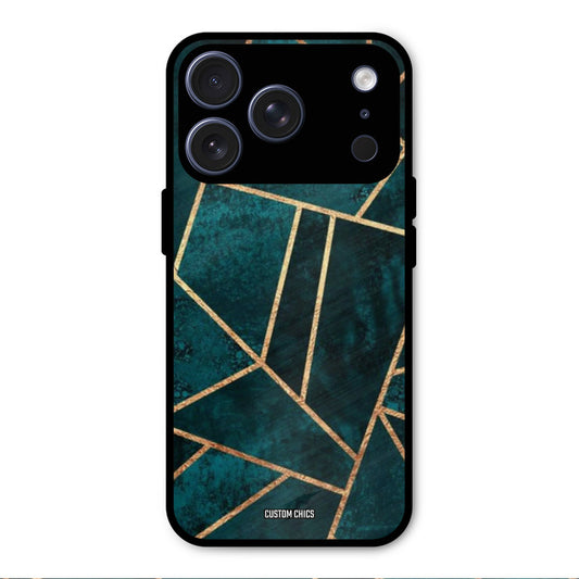Green Gold Angle iPhone 17 Pro Mobile Back Cover - Aesthetic PrintShield Case