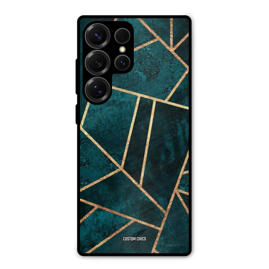 Green Gold Angle Samsung Galaxy S25 Ultra Mobile Back Cover - Aesthetic PrintShield Case