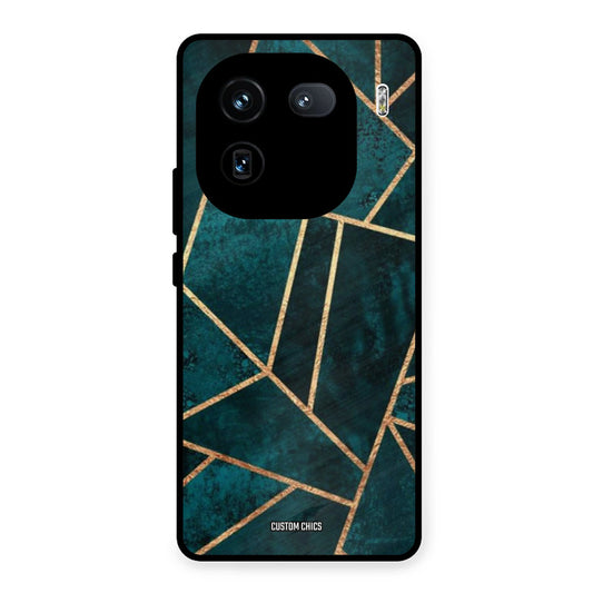 Green Gold Angle iQOO 12 Mobile Back Cover - Aesthetic PrintShield Case