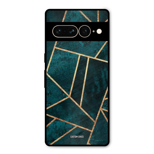 Green Gold Angle Google Pixel 7 Pro Mobile Back Cover - Aesthetic PrintShield Case