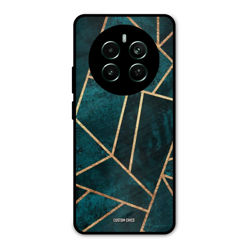 Green Gold Angle Realme 12 Plus Mobile Back Cover - Aesthetic PrintShield Case