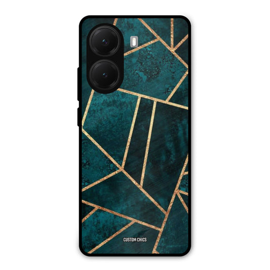 Green Gold Angle Poco X7 Pro Mobile Back Cover - Aesthetic PrintShield Case