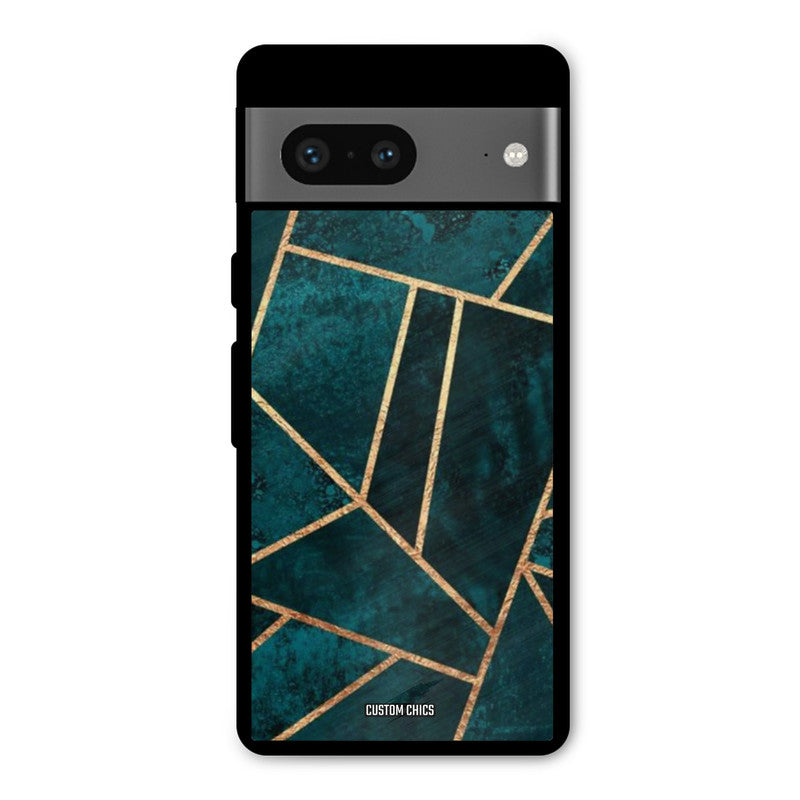 Green Gold Angle Google Pixel 7 Mobile Back Cover - Aesthetic PrintShield Case