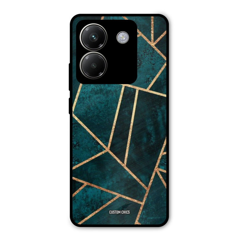 Green Gold Angle Poco M7 Pro Mobile Back Cover - Aesthetic PrintShield Case