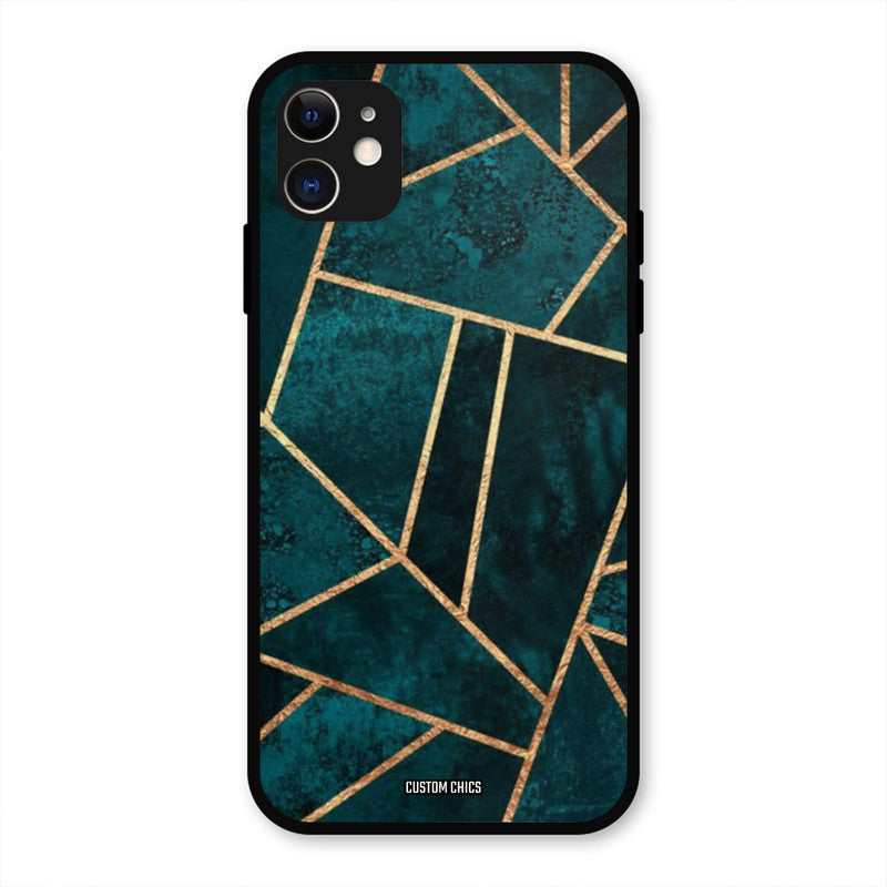 Green Gold Angle IPhone 11 Mobile Back Cover - Aesthetic PrintShield Case