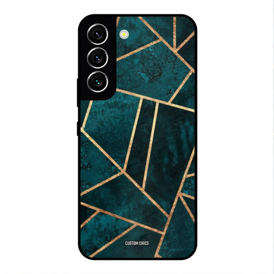 Green Gold Angle Samsung Galaxy S22 Mobile Back Cover - Aesthetic PrintShield Case