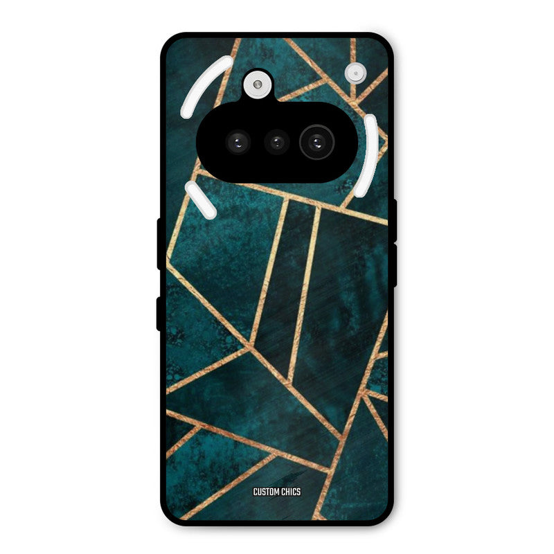 Green Gold Angle Nothing Phone 3A Mobile Back Cover - Aesthetic PrintShield Case