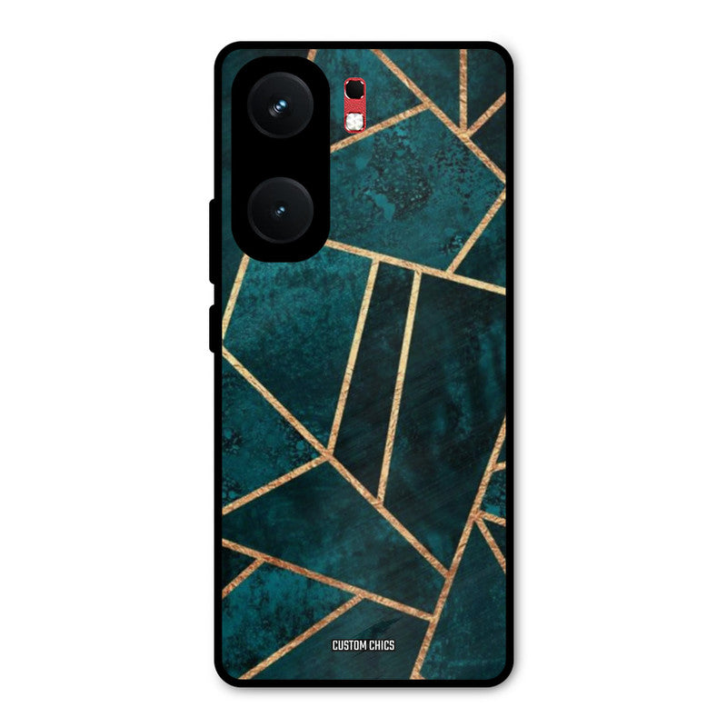 Green Gold Angle iQOO Neo 9 Pro Mobile Back Cover - Aesthetic PrintShield Case