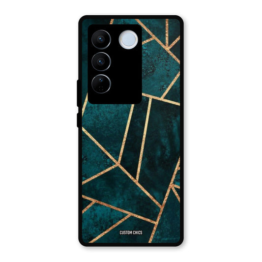 Green Gold Angle Vivo V27 Pro Mobile Back Cover - Aesthetic PrintShield Case