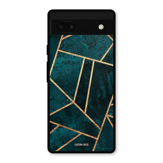 Green Gold Angle Google Pixel 6a Mobile Back Cover - Aesthetic PrintShield Case