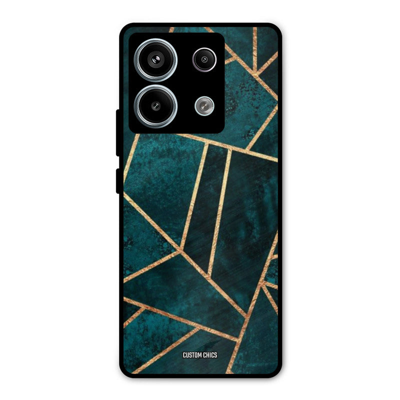Green Gold Angle Redmi Note 13 Pro 5G Mobile Back Cover - Aesthetic PrintShield Case
