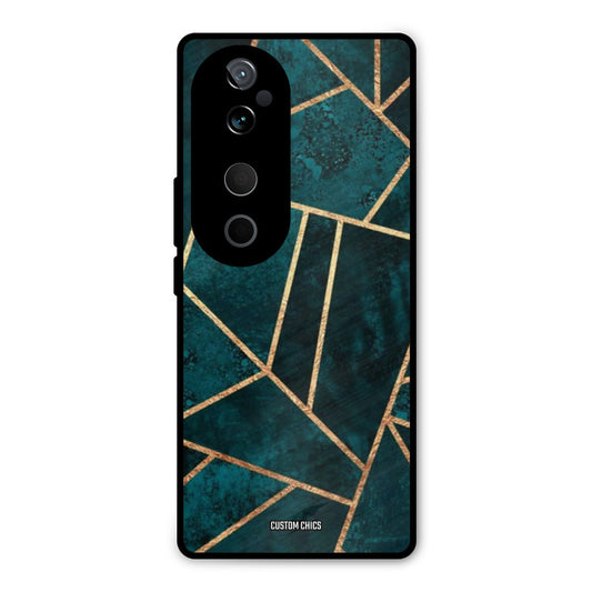 Green Gold Angle Vivo V40 Pro Mobile Back Cover - Aesthetic PrintShield Case