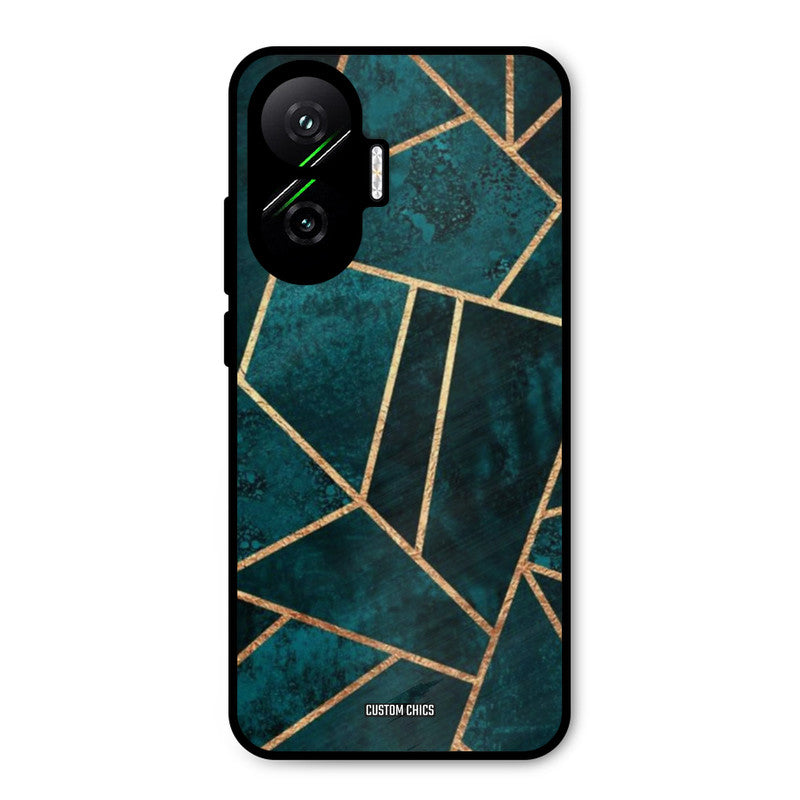 Green Gold Angle Poco F7 5G Mobile Back Cover - Aesthetic PrintShield Case