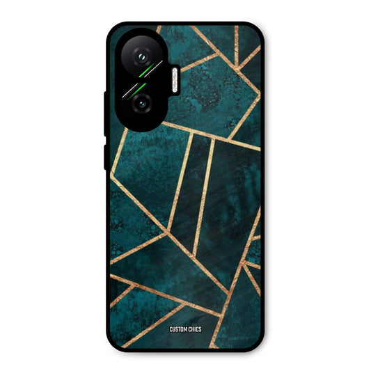 Green Gold Angle Poco F7 5G Mobile Back Cover - Aesthetic PrintShield Case