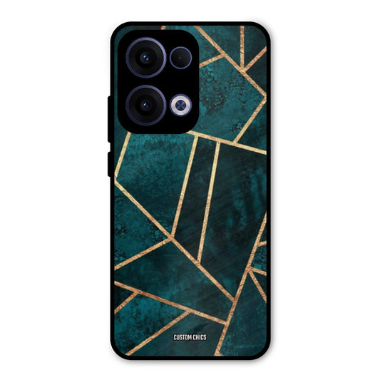Green Gold Angle Oppo Reno 13 5G Mobile Back Cover - Aesthetic PrintShield Case