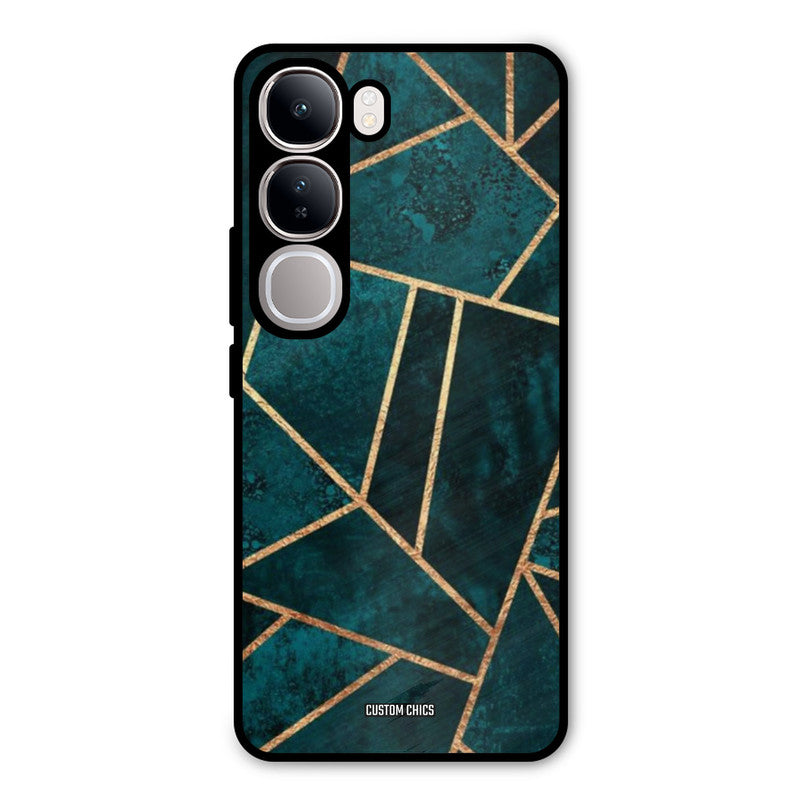 Green Gold Angle Vivo Y300 Mobile Back Cover - Aesthetic PrintShield Case