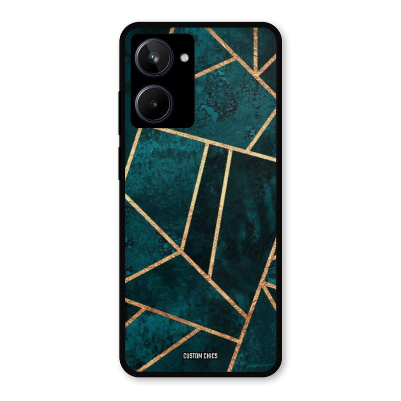 Green Gold Angle Realme 10 Mobile Back Cover - Aesthetic PrintShield Case