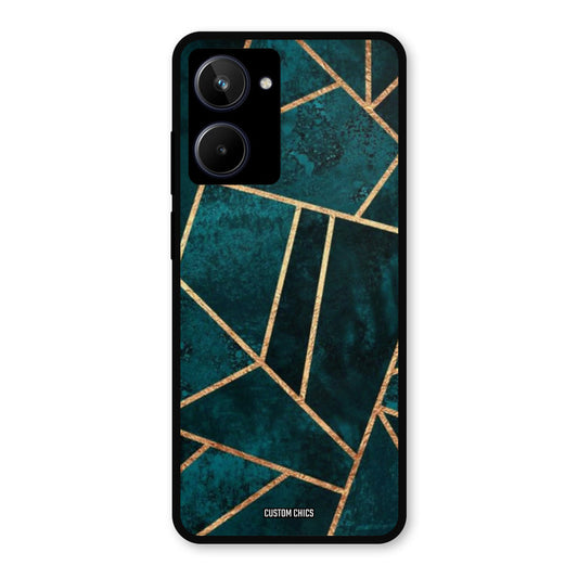 Green Gold Angle Realme 10 Mobile Back Cover - Aesthetic PrintShield Case