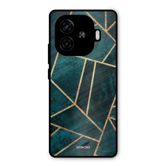 Green Gold Angle iQoo Z9 Turbo Mobile Back Cover - Aesthetic PrintShield Case