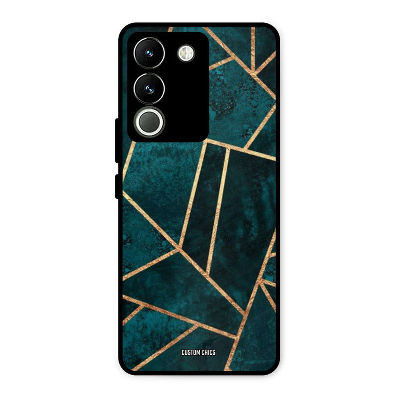Green Gold Angle Vivo Y200 Mobile Back Cover - Aesthetic PrintShield Case