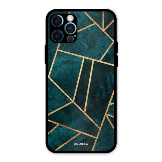 Green Gold Angle IPhone 12 Pro Mobile Back Cover - Aesthetic PrintShield Case