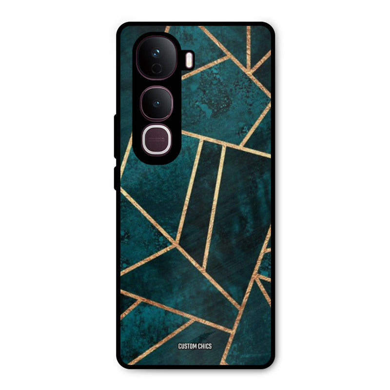 Green Gold Angle Vivo Y400 Pro Mobile Back Cover - Aesthetic PrintShield Case