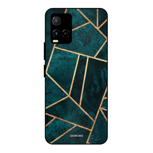 Green Gold Angle Vivo Y33s Mobile Back Cover - Aesthetic PrintShield Case