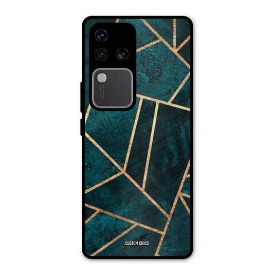 Green Gold Angle Vivo V30 Pro Mobile Back Cover - Aesthetic PrintShield Case