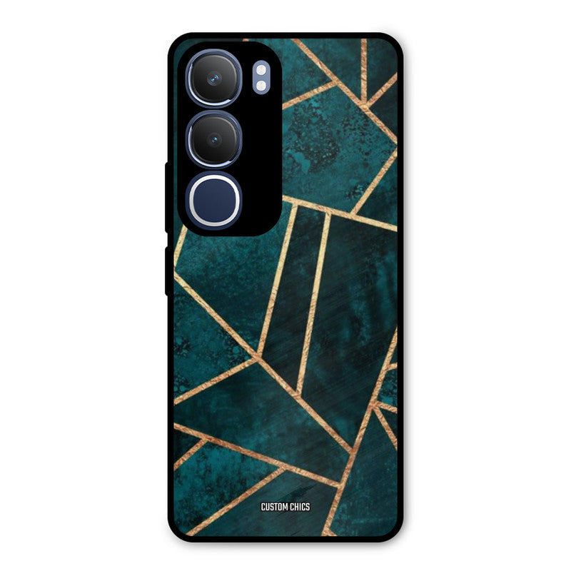 Green Gold Angle Vivo Y29 Mobile Back Cover - Aesthetic PrintShield Case