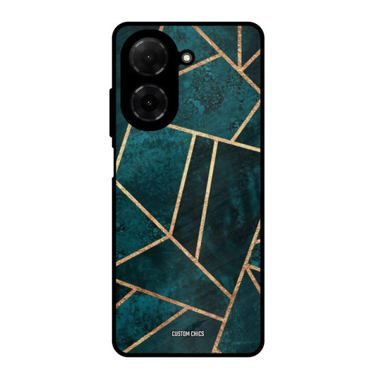 Green Gold Angle Poco C71 Mobile Back Cover - Aesthetic PrintShield Case