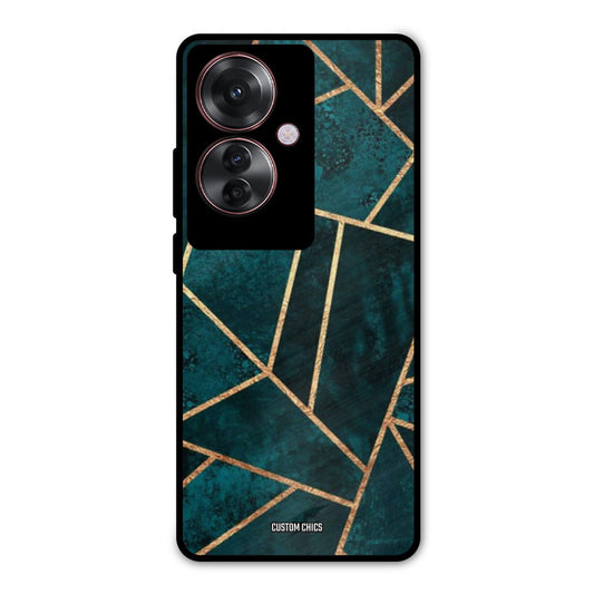 Green Gold Angle Oppo F25 Pro Mobile Back Cover - Aesthetic PrintShield Case