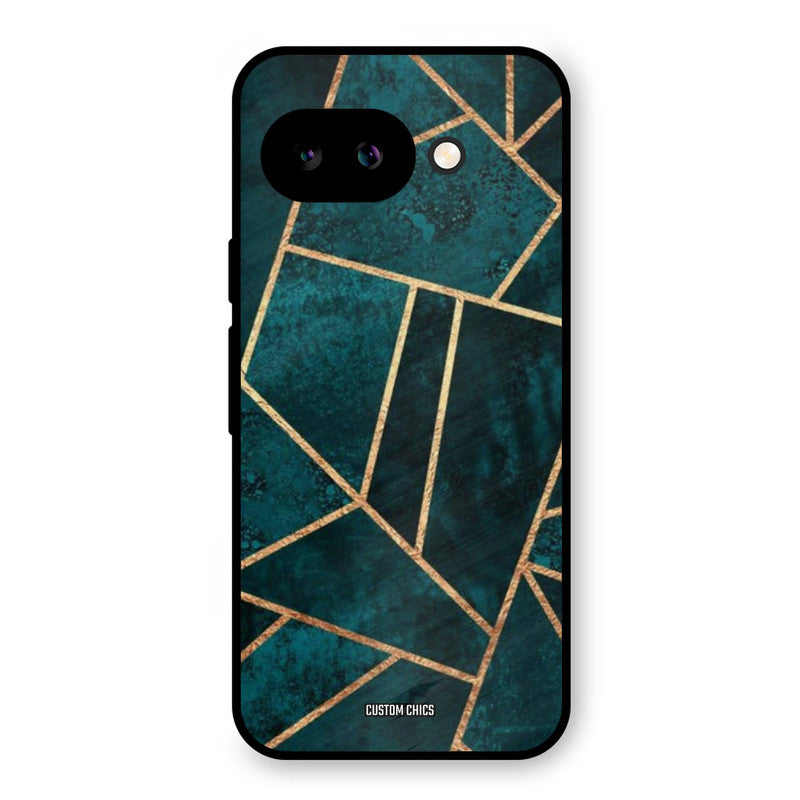 Green Gold Angle Google Pixel 9A Mobile Back Cover - Aesthetic PrintShield Case