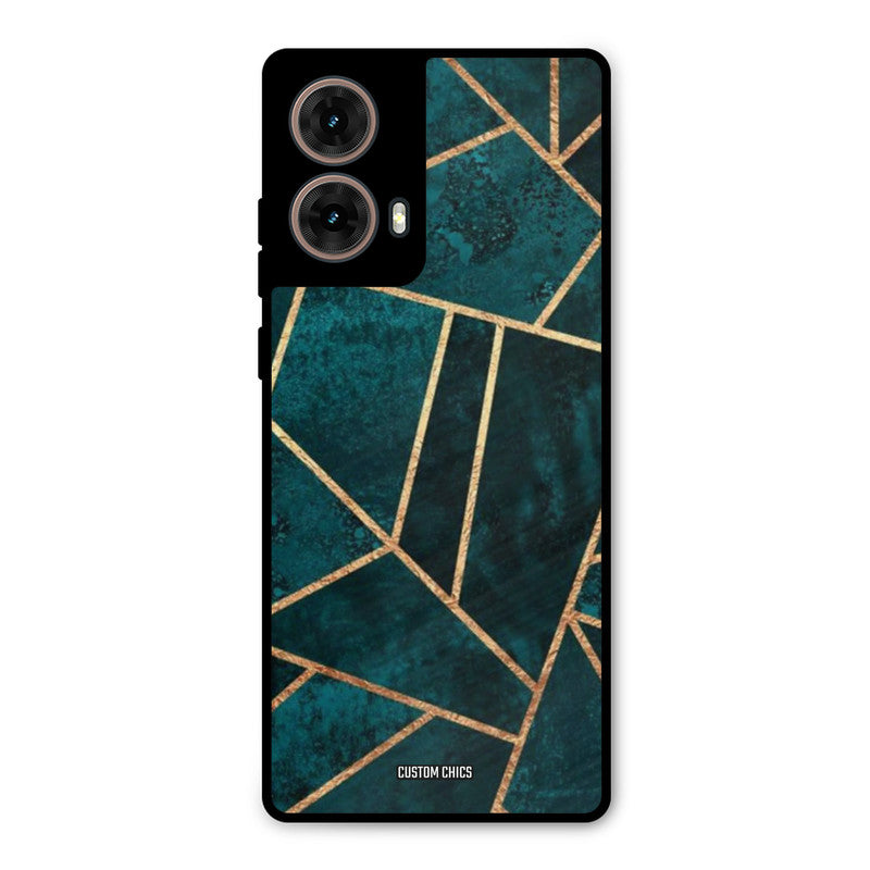 Green Gold Angle Moto G85 Mobile Back Cover - Aesthetic PrintShield Case